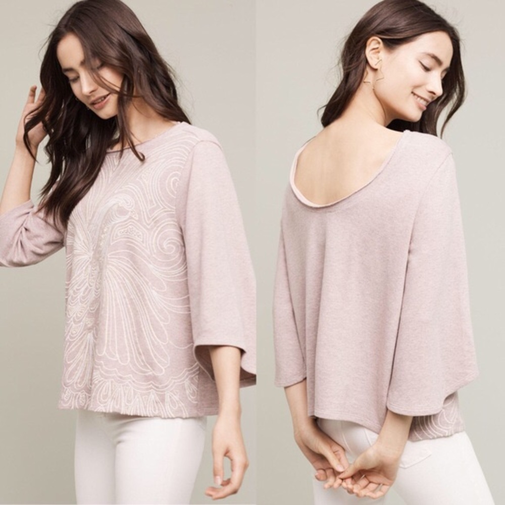 Anthropologie Sweater Onora Kimono Peacock Small